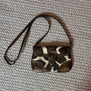 Stylish Brown and Cream Women's Bag